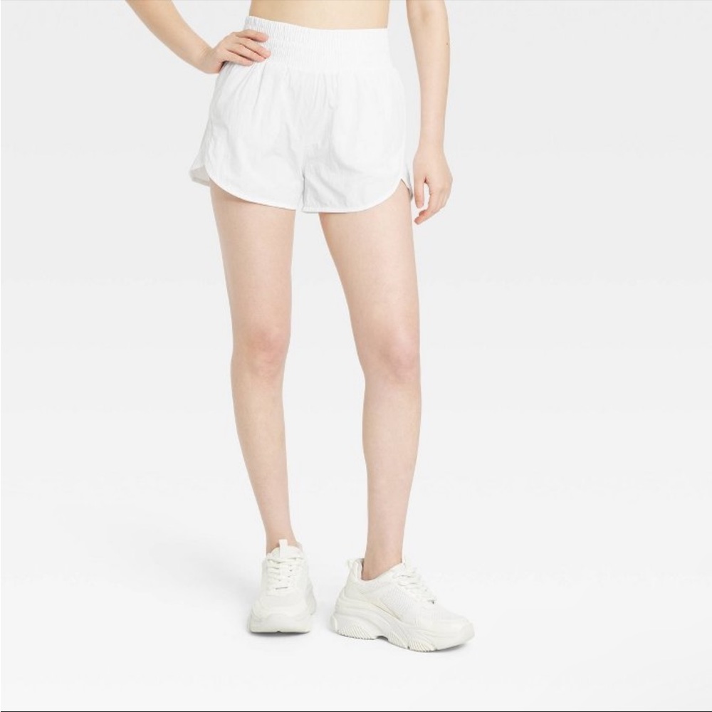Women's High-Rise Crinkle Shorts - All in Motion™ - White XL